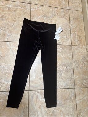 Athleta Black Velvet elevation leggings large